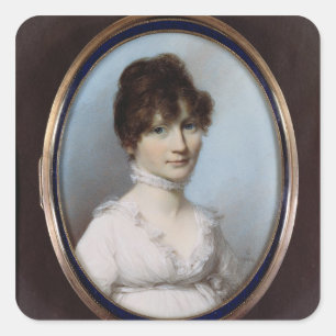 Unknown woman square sticker