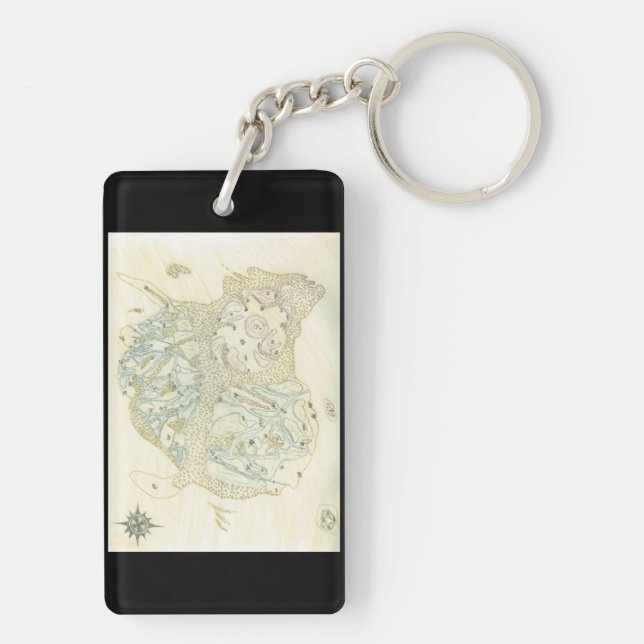 Unlabeled Map of Trino Key Ring (Back)