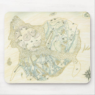 Unlabeled Map of Trino Mouse Pad