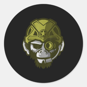 Unleahe Gorilla Body Building Motivation Gym Gift Classic Round Sticker