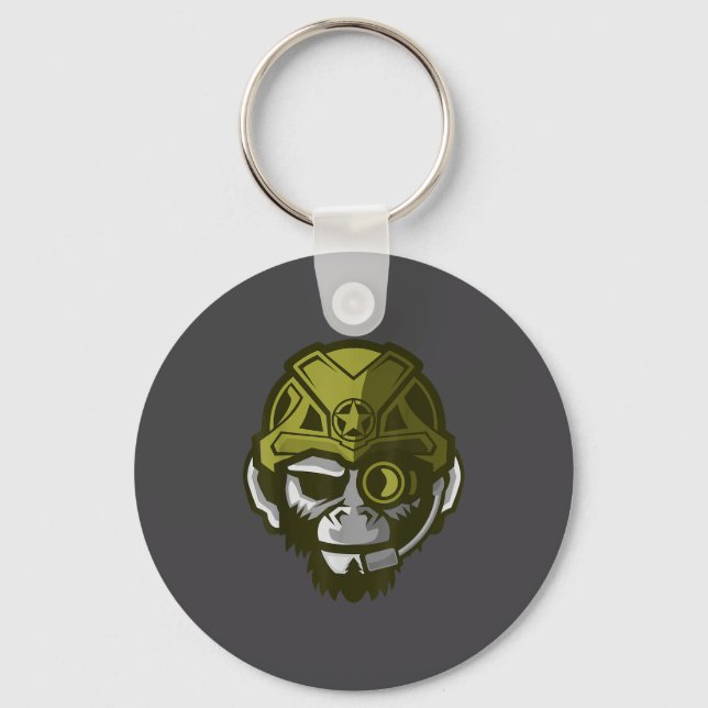 Unleahe Gorilla Body Building Motivation Gym Gift  Key Ring (Front)