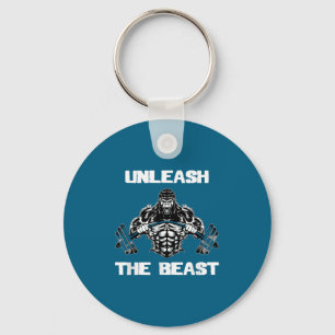 Unleahe Gorilla Bodybuilding Motivational Gift  Key Ring
