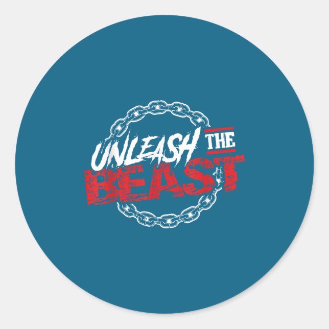 Unleahe _ Gym Mode Fitness Motivation Wer  Classic Round Sticker (Front)