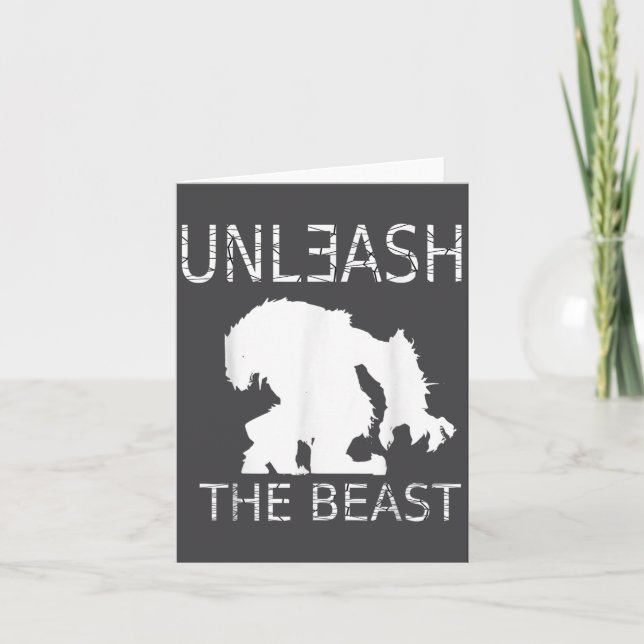 Unleahe Workout Motivation Gym Graphic  Card (Front)