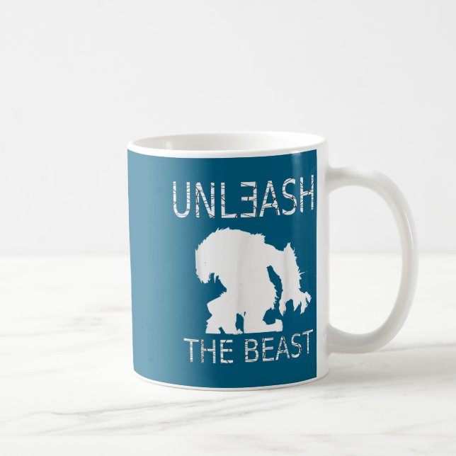 Unleahe Workout Motivation Gym Graphic  Coffee Mug (Right)