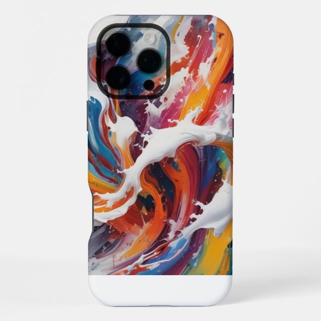 Unleash Creativity Gift: Vibrant Abstract iPhone Case (Back)