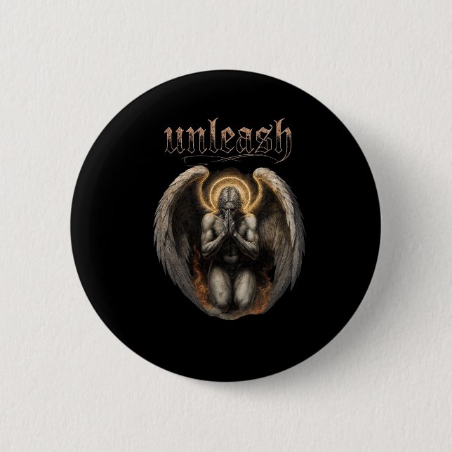Unleash Fallen Angel 6 Cm Round Badge (Front)