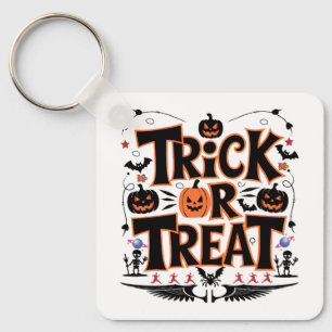 Unleash Halloween Fun with Trick or Treat Magic! Key Ring