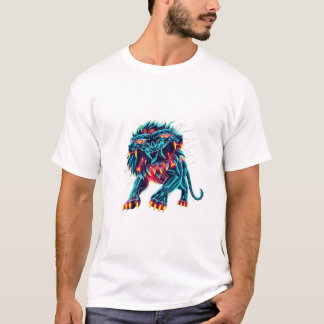 Unleash Roar: Cybernetic Lion T-Shirt