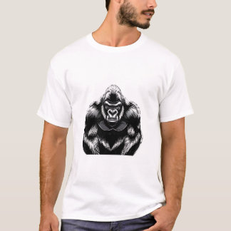 Unleash Strength: Powerful Silverback Gorilla T-Shirt