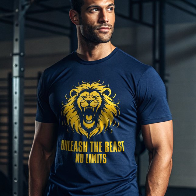 Unleash The Beast Lion Gym T-Shirt – Savage Alpha  (Creator Uploaded)