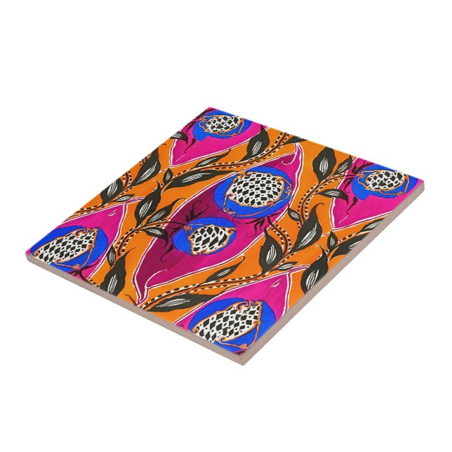 Unleash the Beauty of Art and Nature: Samarkande Ceramic Tile (Side)