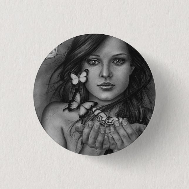 Unleash the butterflies Button (Front)