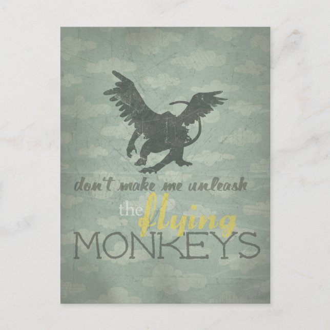Unleash the Flying Monkeys Postcard (Front)
