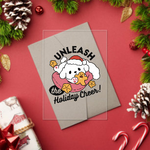 Unleash the Holiday Cheer – Cute Dog Christmas Acrylic Invitations