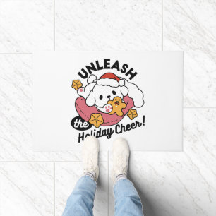 Unleash the Holiday Cheer – Cute Dog Christmas Doormat