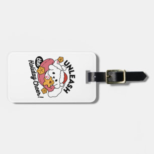 Unleash the Holiday Cheer – Cute Dog Christmas Luggage Tag