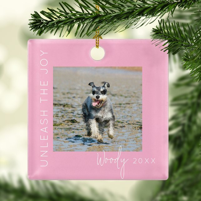 Unleash The Joy | Pet Photo Christmas Tree Metal Tree Decoration (Creator Uploaded)