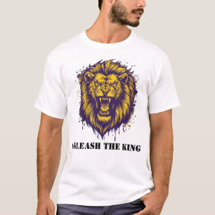 Unleash The King Lion Graphic Powerful Alpha Lion T-Shirt