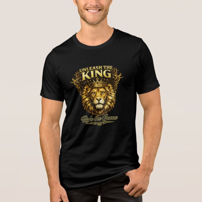 Unleash the King Lion T-Shirt Tri-Blend Shirt (Front)