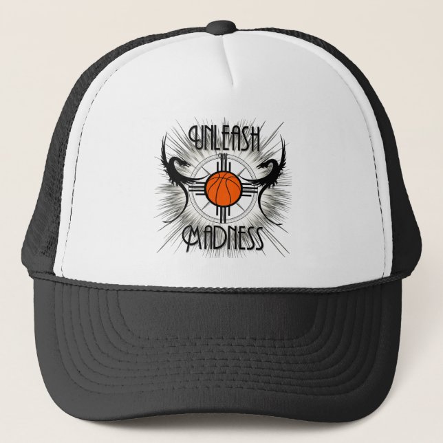 Unleash The Madness Dragons Light Trucker Hat (Front)