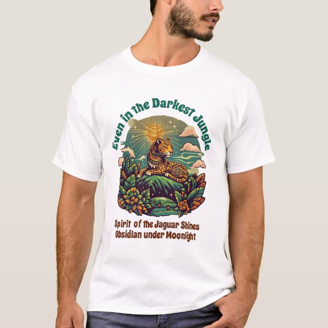 Unleash the Spirit of the Jaguar Warrior – Aztec-I T-Shirt (Front)
