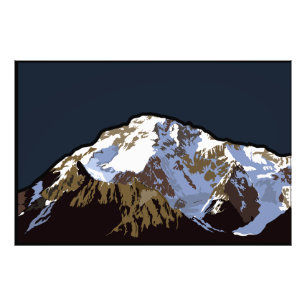 Unleash the Splendor of Broad Peak: Illustrated Po Photo Print