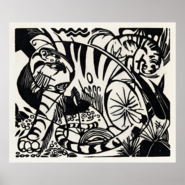Unleash the Wild: Franz Marc's Tiger Poster (Front)