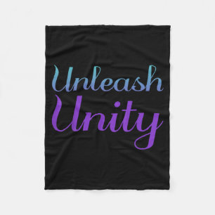 Unleash Unity Prevention Design Fleece Blanket