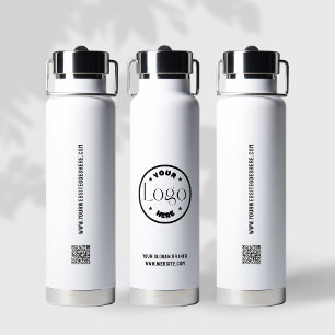 Unleash Your Brand on Custom Logo with QR Code Water Bottle
