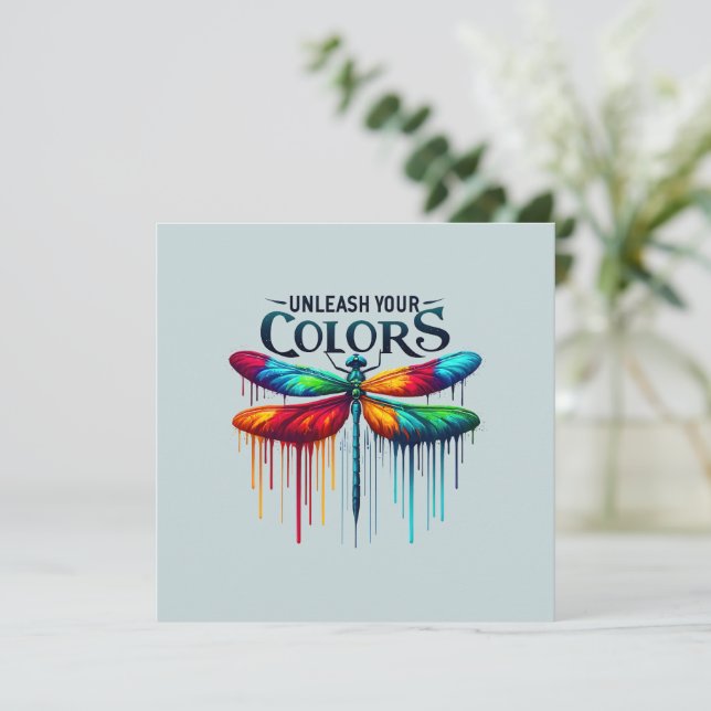 Unleash Your Colours - Artistic Dragonfly (Standing Front)