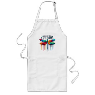 Unleash Your Colours - Artistic Dragonfly Long Apron