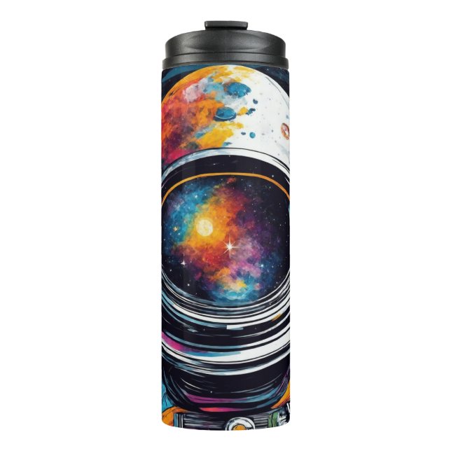 Unleash Your Cosmic Imagination: Starry Odyssey Thermal Tumbler (Front)