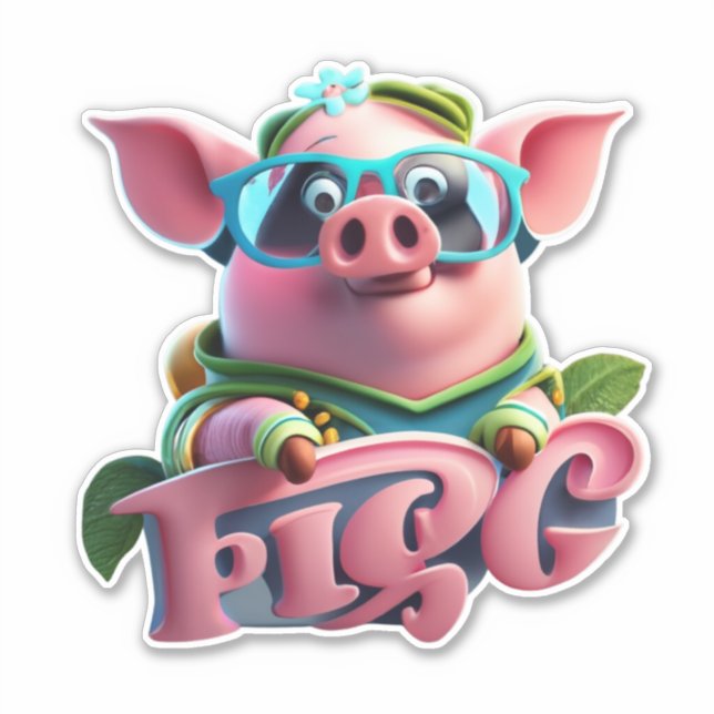 Unleash Your Creativity with Pig Stickers (Front)