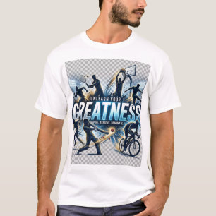 Unleash Your Greatness Sports Poster - Inspire Ach T-Shirt