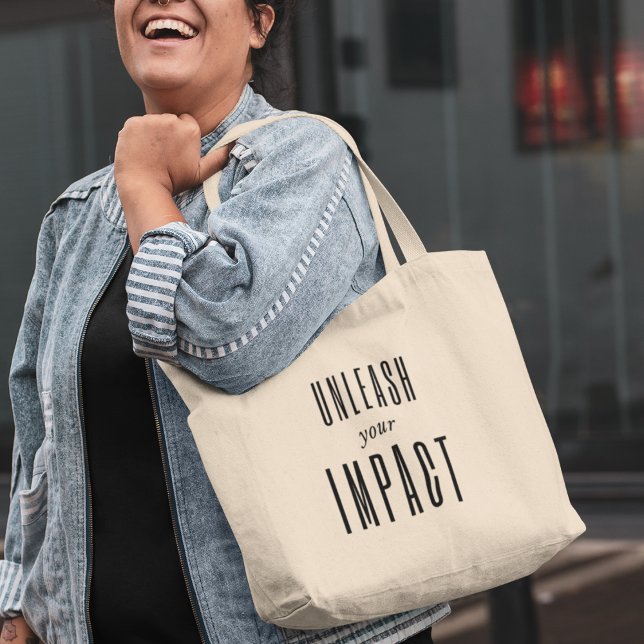 Unleash Your Impact with Style Motivational Tote Bag (Shop now and make a meaningful impact wherever you go.)