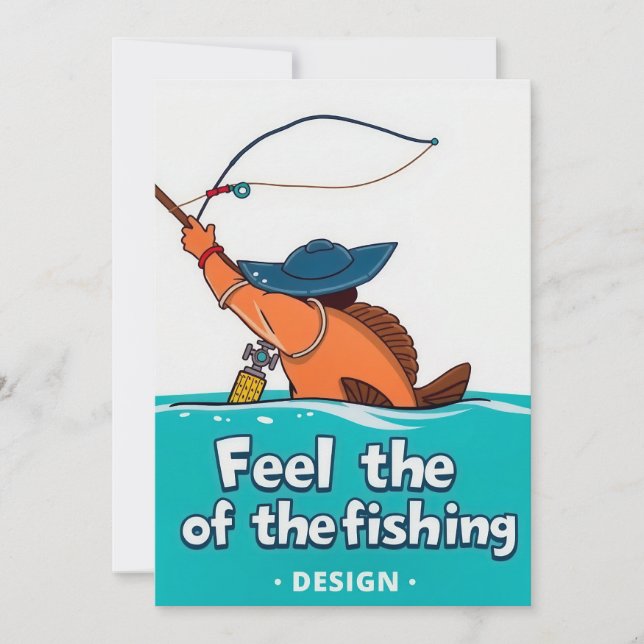 Unleash Your Inner Angler: The Joy of Fishing Invitation (Front)