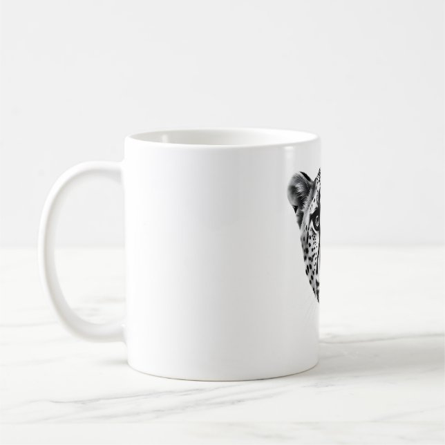 Unleash Your Inner Wild - Cheetah Head T-Shirt Coffee Mug (Left)
