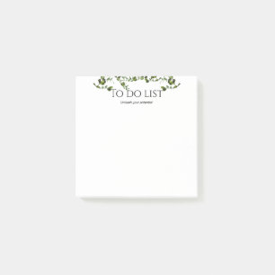 Unleash Your Potential! Greenery To Do List Sticky Post-it Notes