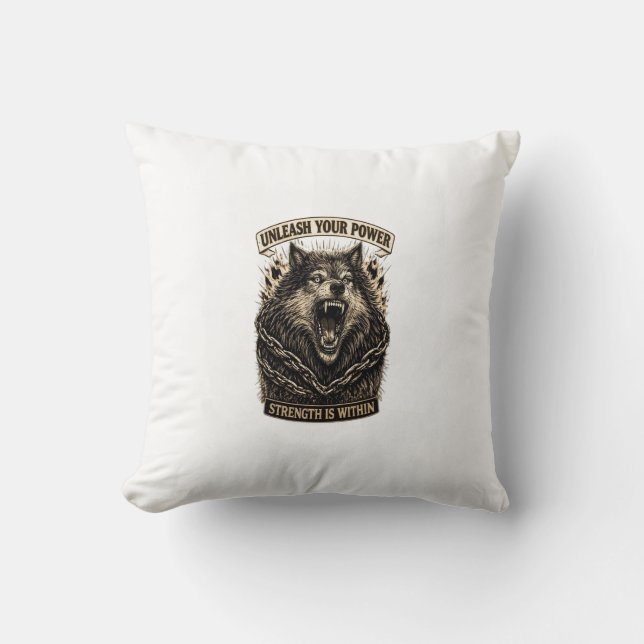 Unleash Your Power — Strength Is Within Cushion (Front)