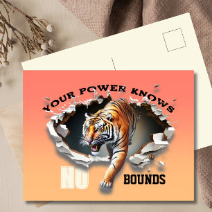Unleash Your Power Tiger Breakthrough Postcard