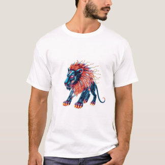 Unleash Your Roar Neon Robo Lion Tee
