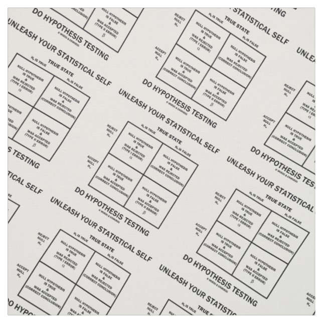 Unleash Your Statistical Self Hypothesis Testing Fabric (Swatch)