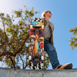 Unleash Your Urban Fantasy: Enchantment Mushrooms Skateboard