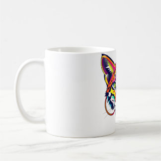 Unleash Your Wild Side: Abstract Lynx Tee Coffee Mug