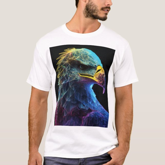 "Unleash Your Wild Side: Fierce Crystal Eagle  T-Shirt (Front)