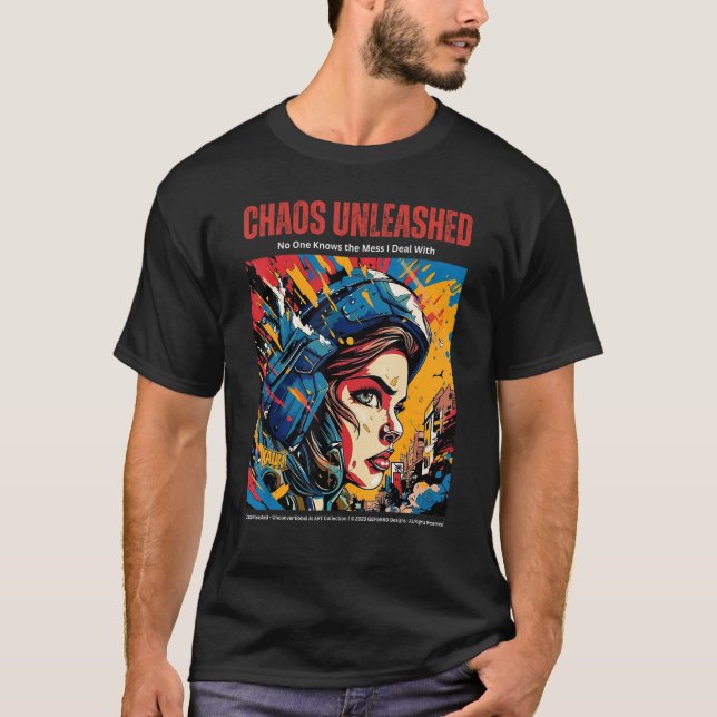 Unleashed Chaos The Ultimate HD Warzone AI 2 T-Shirt (Front)