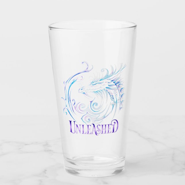 Unleashed glass cup (Front)