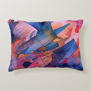 "Unleashed Potential" Contemporary Abstract Art Decorative Cushion