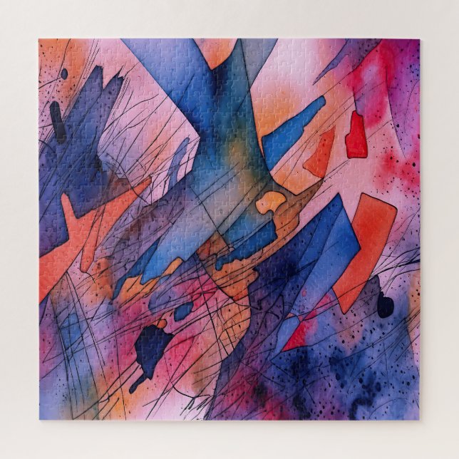 "Unleashed Potential" Contemporary Abstract Art Jigsaw Puzzle (Vertical)